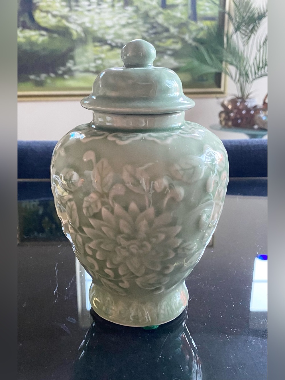 Vintage Andrea by Sadek Celadon Green Ginger Jar Chopsticks Collection